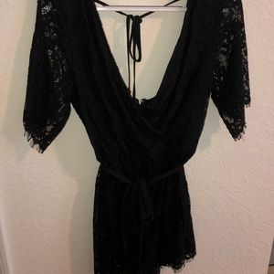 Black Lace Romper